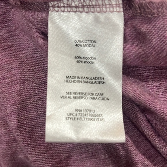 Eddie Bauer Purple Oversized Relaxed T-Shirt - Picture 5 of 5